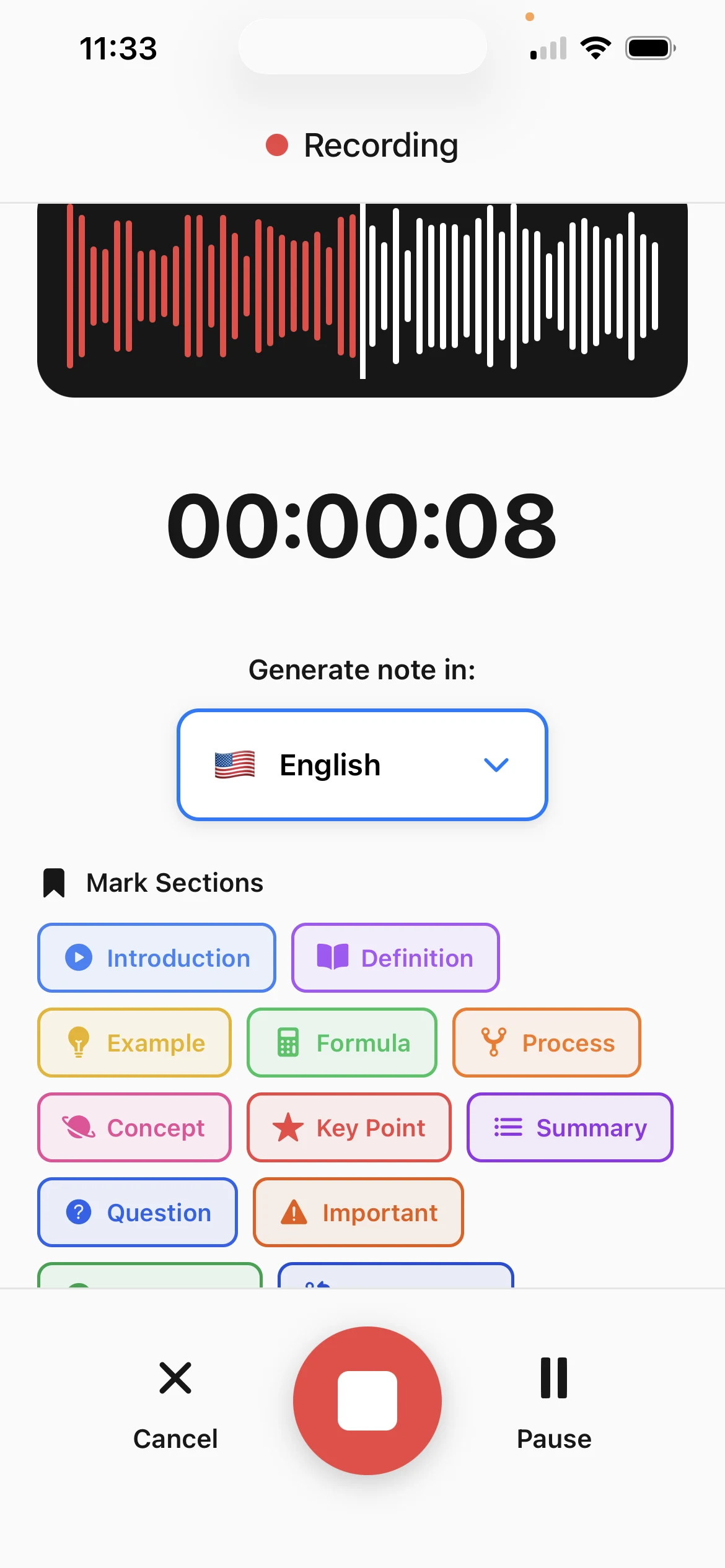Feynman Nurse lecture recording with section tags